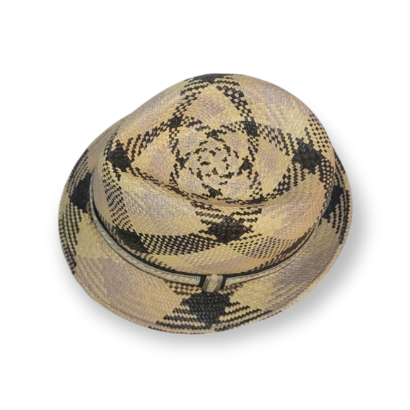 Makins Fedora, Large, beige and black plaid block - Picture 5 of 5